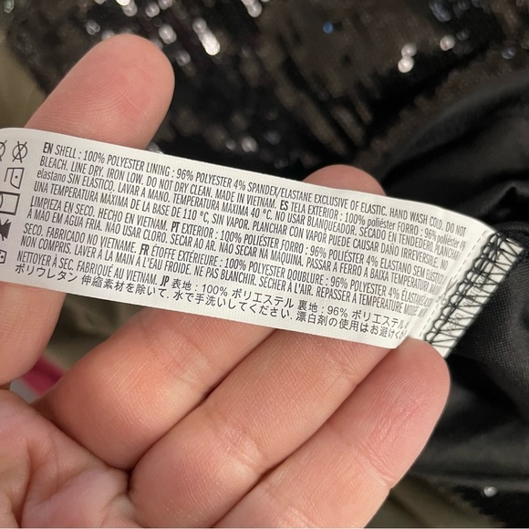 NWT Forever 21 sequin mini dress Size S black high neck sleeveless - Picture 13 of 13